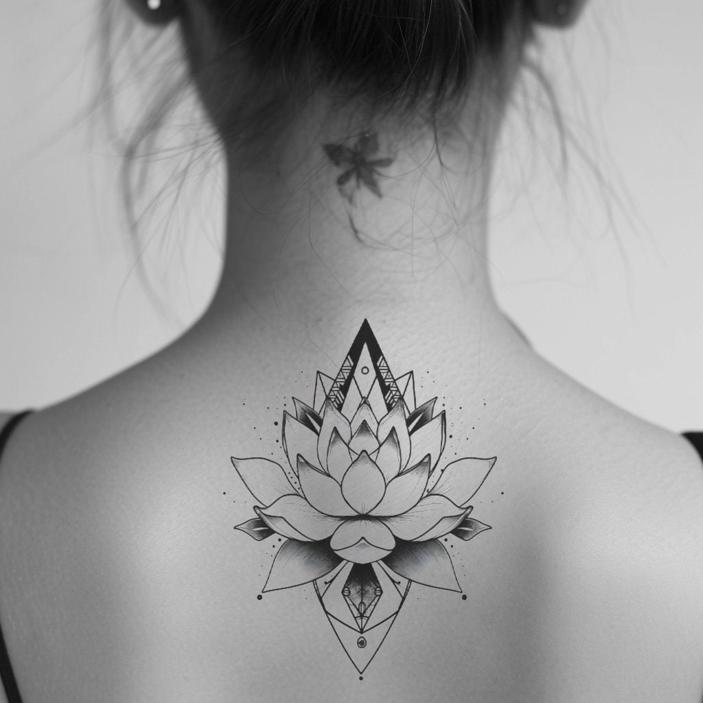Lotus Flower Tattoo Design Download High Resolution Digital Art PNG