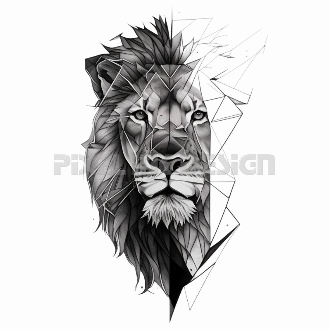 Pin by Eri Felix on projetos de tattoo | Geometric lion tattoo, Lion tattoo  design, Geometric lion