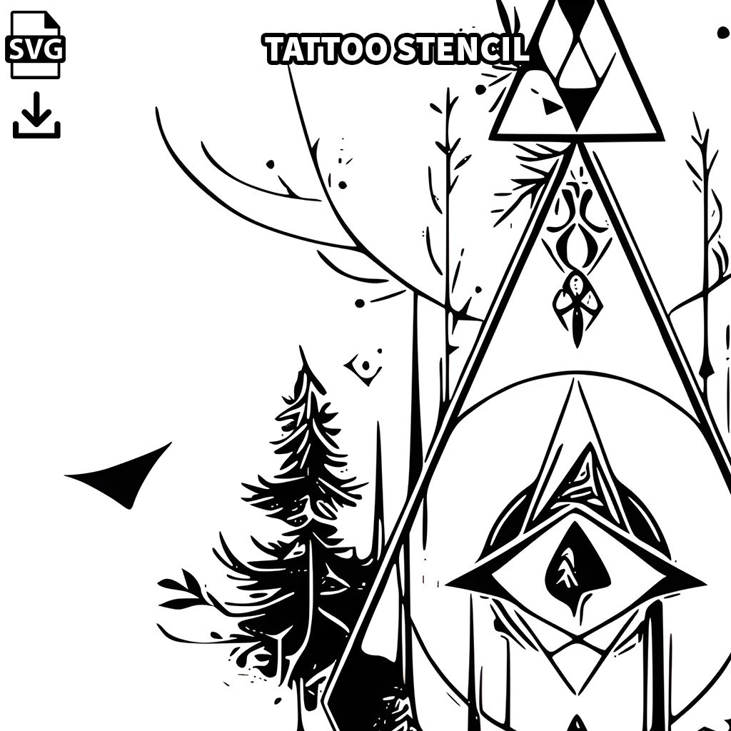 geometric-tattoo-design-download-high-resolution-digital-art-png-transparent-background-printable-svg-tattoo-stencil-etsy