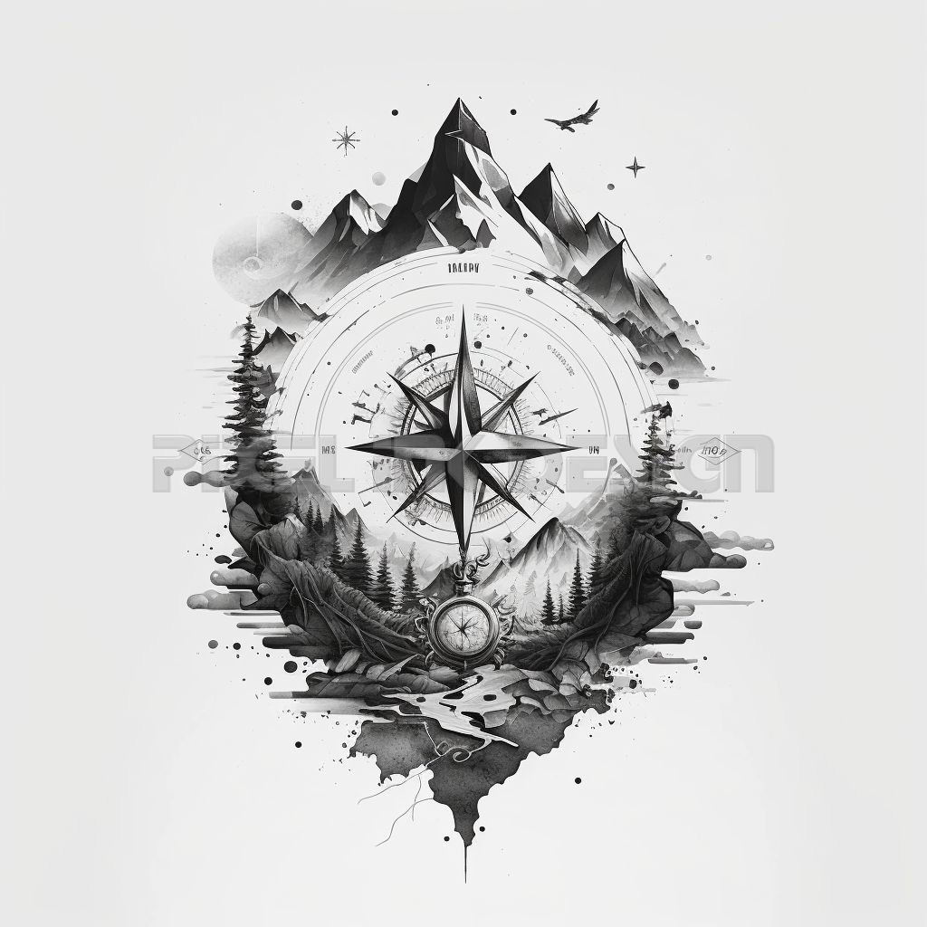 Simply Inked Geometric Compass Semi Permanent Tattoo Designer  Semi-Permanent Tattoo for Girls Boys Men Women waterproof Sticker Size: 2.5  x 4 inch l Black l 2g : Amazon.in: Beauty