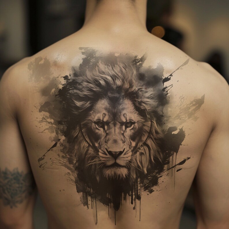 Majestic Lion Tattoo Design - Download High Resolution Digital Art PNG ...