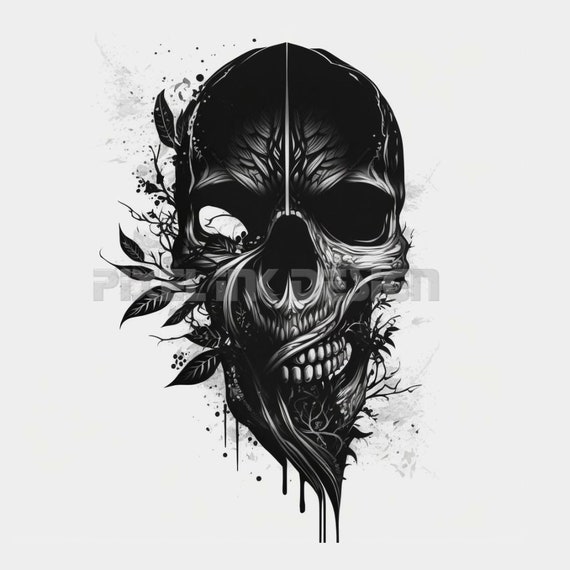 Skull Tattoo Stencil – Stencils For Wall US