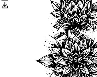 LOTUS DESIGNS PFD 訳あり intricate-lotus-flower-designs