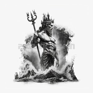 Triton for Bubba  Trident tattoo, Poseidon tattoo, Greek mythology tattoos