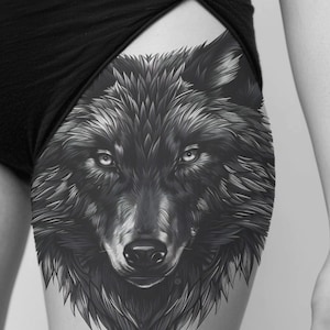 Black Wolf Tattoo Design - Download High Resolution Digital Art PNG ...