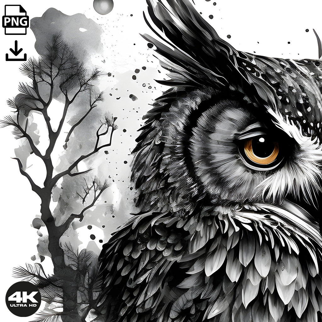 Owl Tattoo Design - Download High Resolution Digital Art PNG ...