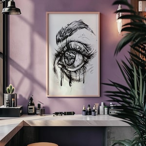 Crying Eye Tattoo Design - Download High Resolution Digital Art PNG ...