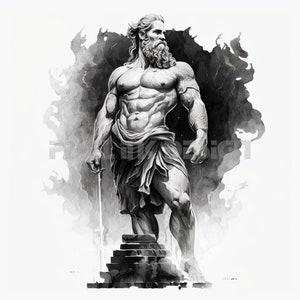 Zeus God of the Sky Tattoo Design - Download High Resolution Digital