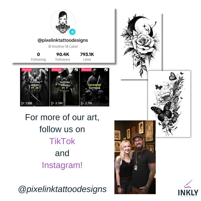 Jinx Tattoo Design: High-Resolution PNG, SVG Stencil (Digital Download) image 9