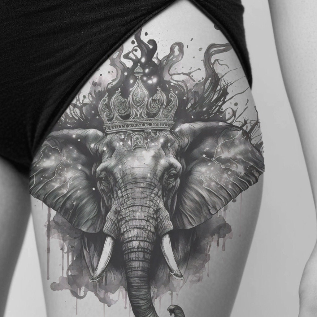 Elephant Tattoo Design Download High Resolution Digital Art PNG ...
