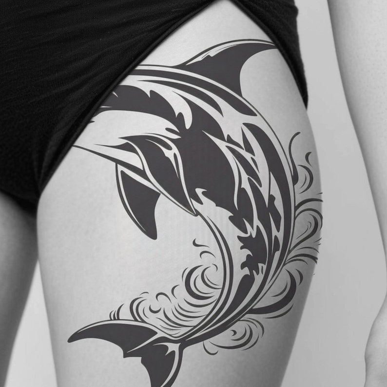 Dolphin Tattoo Design Download High Resolution Digital Art PNG ...