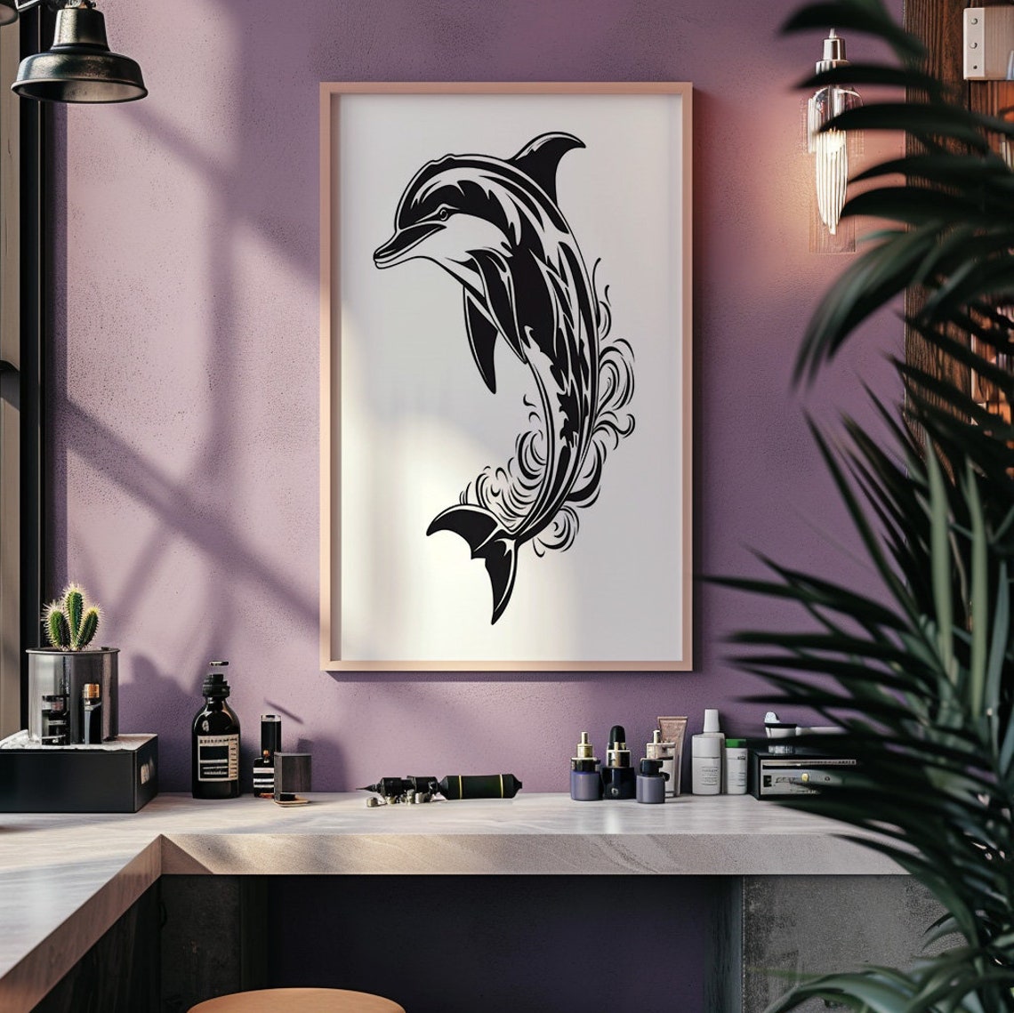 Dolphin Tattoo Design Download High Resolution Digital Art PNG ...