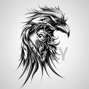 Crow Tattoo Design - Download High Resolution Digital Art PNG Transparent Background | Printable SVG Tattoo Stencil