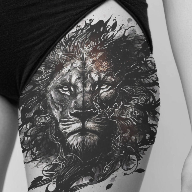 Dark Lion Tattoo Design - Download High Resolution Digital Art PNG ...