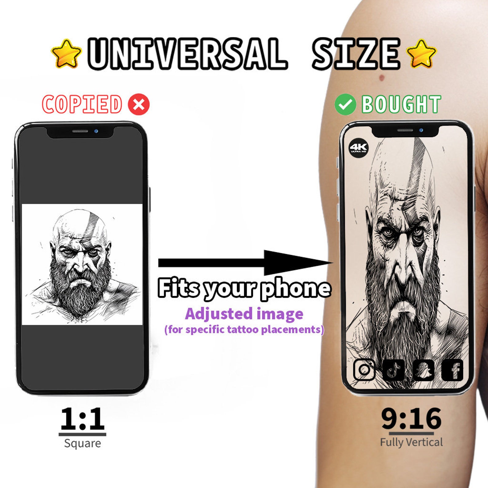 Kratos God of War Tattoo Design Download High Resolution Digital Art ...