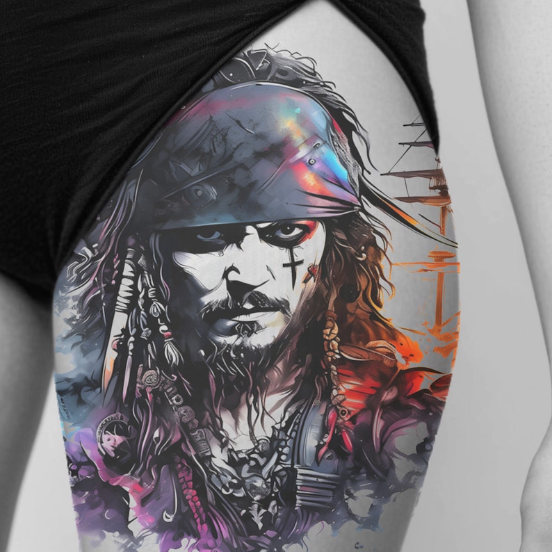 Jack Sparrow Tattoo Design - Download High Resolution Digital Art PNG