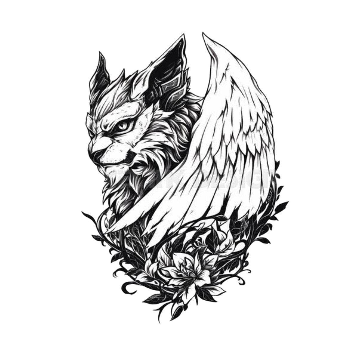 Tribal Gryphon Tattoo