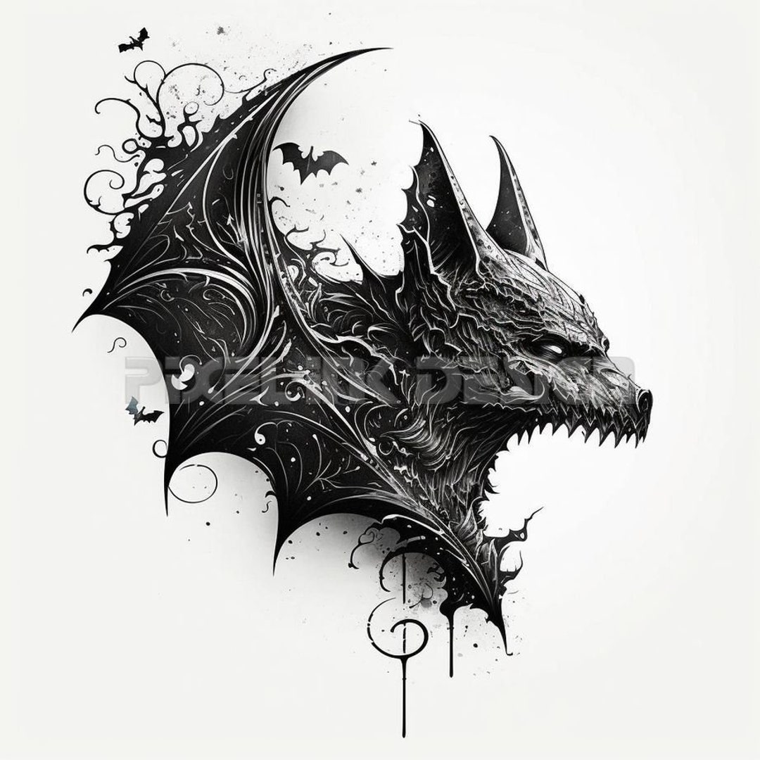 Bat Tattoo Design - Download High Resolution Digital Art PNG ...