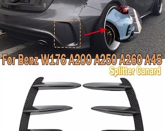 Blade Insert Canard Black or Carbon Rear AMG Mercedes Classe A W176 A180 A200 A250 A45