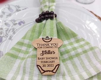 Personalisierte Baby-Dusche-Tag, Baby-Dusche-Bevorzugungen,, personalisierte Holz-Baby-Dusche-Bevorzugung-Tags, Holz-Tag, Baby-Dusche-Holz-Tag, danke