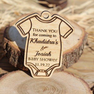 Etiqueta personalizada para chá de bebê, lembranças para chá de bebê, etiquetas de madeira personalizadas para chá de bebê, etiqueta de madeira, etiqueta de madeira para chá de bebê, obrigado