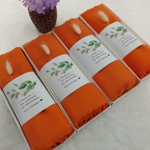 Orange Pashmina Shawl - Wedding Favors for Guests in Bulk, Shawls for Wedding, Wedding Shawl Scarves, Wedding Scarf, Bridesmaid Shawl,Shawl