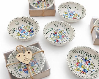 Mexican Ceramic Bowl Wedding Favor – Personalized Guest Gift Bowl – Hand Painted Party Favor – Rustic Wedding Favor – Mexican Talavera Bowl