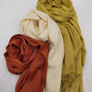 Pashmina Shawl - Wedding Favors for Guests in Bulk, Wedding Shawl Scarves, Bridesmaid Gifts, Maid of Honor Proposal, Wedding Guest Favors
