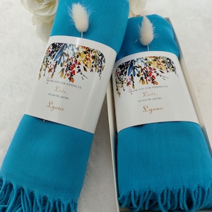 Personalized Wedding Favors - Pashmina Shawl Wedding - Bridal Shower Favors - Wedding Favors for Guests in Bulk - Wedding Party Favors