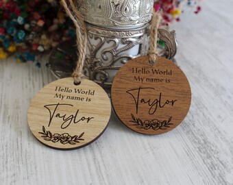 Personalized Baby Shower tag, Baby Shower Favors,, Personalised Wooden Baby Shower Favour Tags, Wooden Tag, Baby Shower Wooden Tag,Thank you