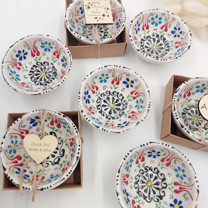 Bulk Bowl Gifts for Guests, Colorful Patterned Bowl Gifts, Baby Gifts, Ceramic Wedding Gifts, Small Bowl Gifts, Guest Wedding Gifts
