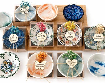 Bulk Wedding Favor Bowls, Rustic Candy Bowls, Bridal Shower Bowls,Bohemian Wedding Favors,Small Decorative Bowls for Guests,Baby Shower Bowl