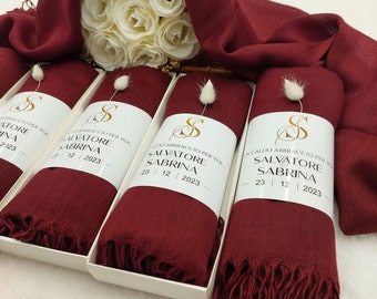 Pashmina Shawl, Gift Scarf for Wedding, Bridesmaid Shawl, Bulk Wrap, Christmas Gift, Bridal Shower Favors, Wedding Favors for Guests in Bulk