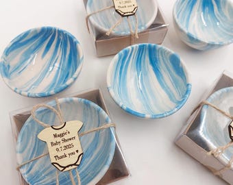 Baby Shower Favor Bowls, Blue Patterned Bulk Wedding Bowls for Guests, Bulk Bowls for Bridal Shower, Wedding Bowls, Turkey China, Blue Bowls