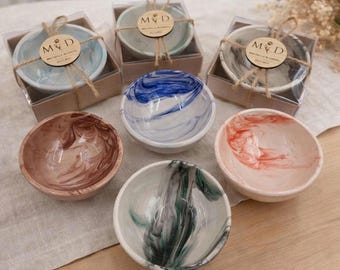 50 pcs Wedding Bowl Tile Favors for Guests in Bulk,Rustic Personalized Wedding Gift Favors, Candy Boxes for Favor,Turkey Tile,Bohemian Favor