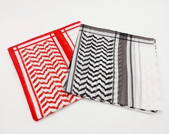 Palestine BANDANA, Palestine - Kufiyah, Kufiya, Headband, Scarf, Kuffiyeh - Shemagh Pattern, Flag, Yoke bandana, Keffiyeh, Tatreez
