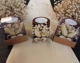 Personalized Wedding Favors for Guests in Bulk, Islamic Wedding Rustic Favors, Bridal Shower Favors, Wedding Candle Favors