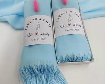 50 pcs Wedding Pashmina Shawl Scarves,Bulk Pashmina Shawl,Personalized Shawl, Wedding Scarf,Bridesmaid Shawl, Pashmina Shawl, Wedding Shawls