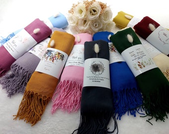 Wedding favors for guests in bulk Pashimas for wedding Bulk throw blankets Gift wholesale blankets gastgeschenk hochzeit to have and to hold