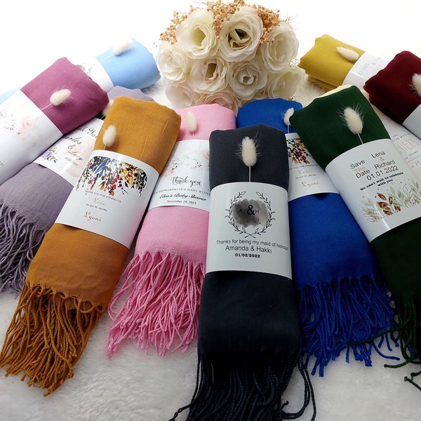 Wedding favors for guests in bulk Pashimas for wedding Bulk throw blankets Gift wholesale blankets gastgeschenk hochzeit to have and to hold