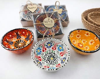 50 Pcs Personalized Wedding Favors for Guests, Bulk Marbled Ceramic Ring Dishes, Custom Engagement Favors, Bridal Shower Gifts, Jewelry Bowl