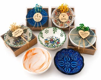 60 Wedding favor bowls, Mexican-style bowl favors, Wedding guest favors, Bulk ceramic bowl favors