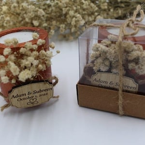Personalized Wedding Favors for Guests in Bulk, Islamic Wedding Rustic Favors, Bridal Shower Favors, Wedding Candle Favors