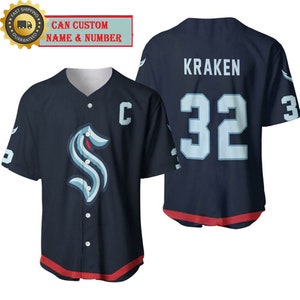 Black Kraken Jersey Baseball for Adult Youth and Kids Gift 