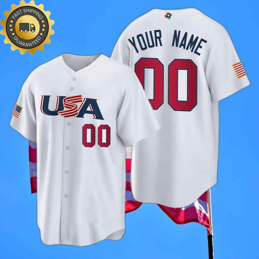 stylezoneonline Personalized USA Baseball 2023 World Baseball Classic Jersey Print Fanmade/S-5XL