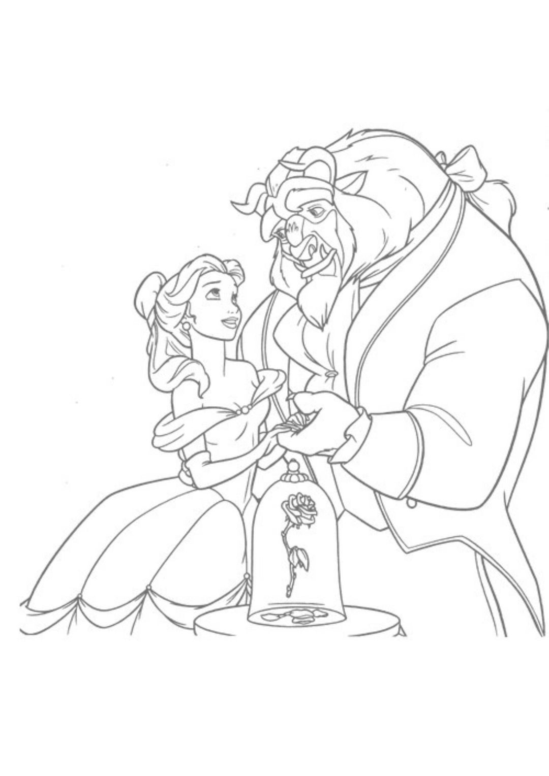 Beauty and the Beast Coloring Book Etsy