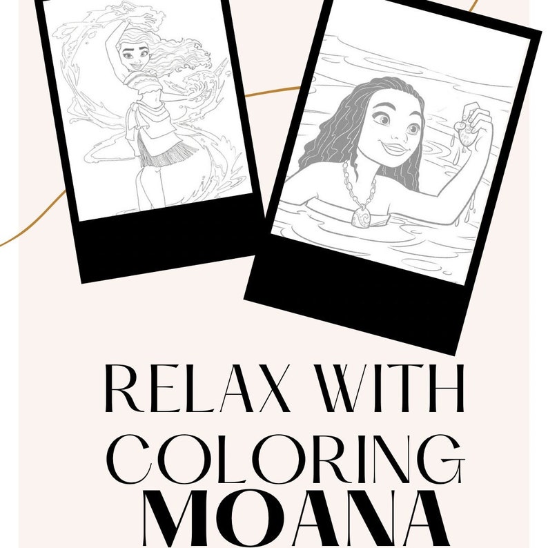 Moana Coloring Book - Etsy