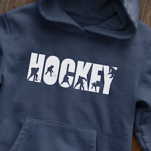 Hockey Hoodie, Hockey Lover Sweatshirt, Hockey Mom Shirt, Kids Hockey Sweater, Team Game Day Crewneck, Youth Birthday Tee, Unisex Gift