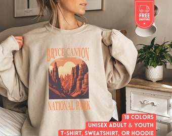 Bryce Canyon National Park Sweatshirt, Nature Lover Hoodie, Hiking Camping Sweater, Matching Family Utah Gift, Kids Outdoors Shirt, Unisex