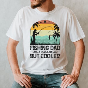 Fishing Dad Shirt, Retro Fathers Day Fisherman Sweater, Like A Regular Dad But Cooler Tshirt, Birthday Gift Daddy, Fishing Lover Sweatshirt